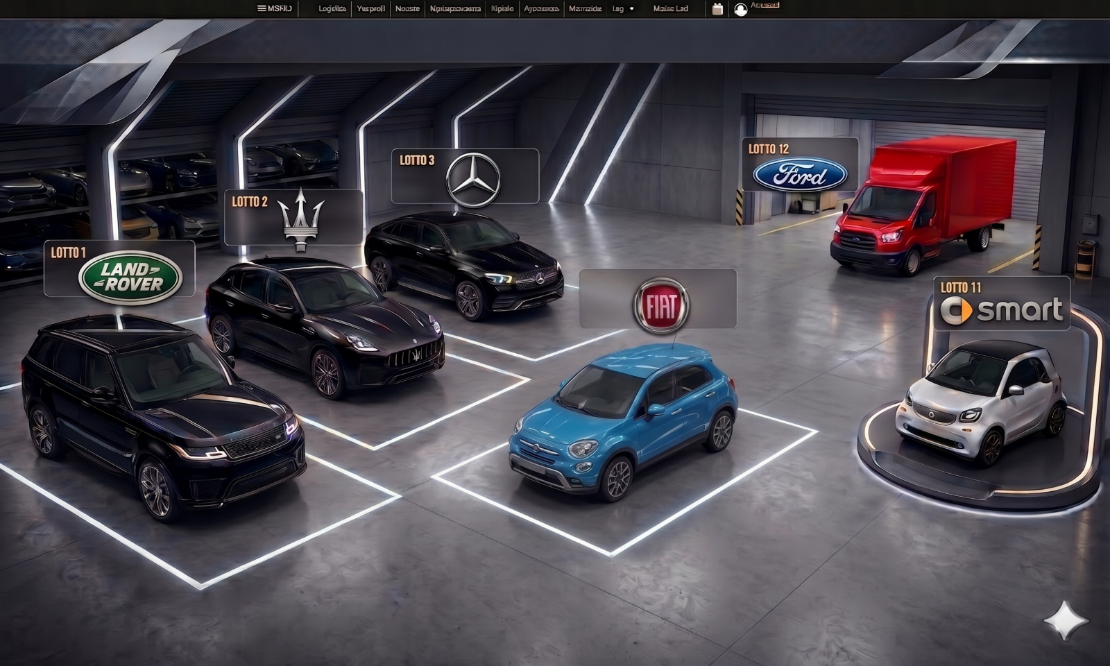 Range Rover Sport, Maserati Grecale e Mercedes GLS - FIAT 500X, Furgoni Ford e Smart - beni strumentali provenienti da leasing