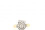 Bague Or Jaune 18 carats - Rosette de diamants de 0,44 ct 1