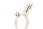 Bague Or Blanc 18 Carats - Diamant 0,15 ct - Diamants 0,01 ct 3