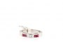 Bague Or Blanc 18 Carats - Diamants 0,22 ct et Rubis 1