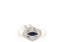 Anillo de Oro Blanco 18 Quilates - Diamantes 0.38 ct - Zafiro 3