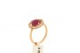 18 Carat Rose Gold Ring - Diamonds 0.18 ct - Ruby 3