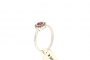 Bague Or Blanc 18 Carats - Diamants 0,15 ct et Rubis 1