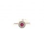 18 Carat White Gold Ring - Diamonds 0.15 ct and Ruby 3