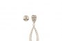 18 Carat White Gold Earrings - Diamonds 0.10 ct - 0.54 ct - 0.25 ct 1
