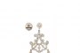 18 Carat White Gold Earrings - Diamonds 0.58 ct 1