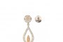 18 Carat White Gold Earrings and Rose Gold - Diamonds 0.65 ct - Rosette 2