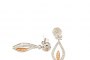 18 Carat White Gold Earrings and Rose Gold - Diamonds 0.65 ct - Rosette 3