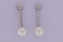 Boucles d'Oreilles Or Blanc 18 Carats - Diamants - Perles 3