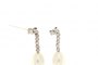 18 Carat White Gold Earrings - Diamonds 0.35 ct - Australian Pearl 2