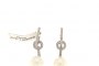 18 Carat White Gold Earrings - Diamonds 0.14 ct - 0.05 ct - Pearl 1