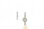 18 Carat White Gold Earrings - Diamonds 0.14 ct - 0.05 ct - Pearl 3