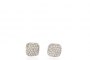 18 Carat White Gold Earrings - Diamonds Pavè 0.50 ct 1