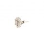 18 Carat White Gold Earrings - Diamonds 0.08 ct - 0.18 ct - Rosette 1