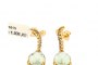 18 Carat Yellow Gold Earrings - Diamonds - Prasiolite 2