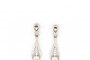 18 Carat White Gold Earrings - Diamonds 0.35 ct 1