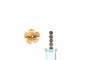 18 Carat Yellow Gold Earrings - Topaz - Blue Sapphire 2