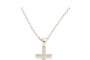 Collier Cruz Or Blanc avec Pendentif - Diamants 0.04 ct 3