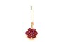 Yellow Gold Pendant - Rubies Rosette 1