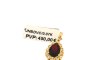 Yellow Gold Pendant - Diamonds 0.07 ct - Garnet 1