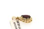 Yellow Gold Pendant - Diamonds 0.07 ct - Garnet 3