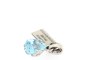 Pendentif Or Blanc - Topaze Bleue 1