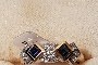 Bague Or Jaune 18 Carats - Diamants 0.15 ct - Saphirs 1