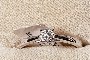 Bague Or Blanc 18 Carats - Diamants 0.10 ct 1