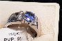 18 Carat White Gold Ring - Diamonds 0.06 ct - Sapphire 0.85 ct 1